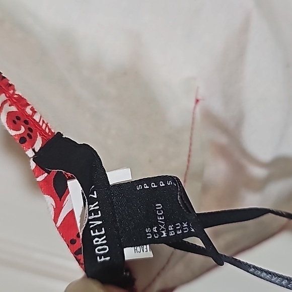 Forever 21 Bandana Shirt Halter Top Open Back Tie Size S - Picture 4 of 4